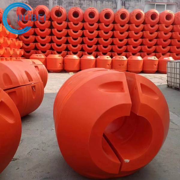 Customized Orange Or Yellow Floating HDPE Pipes With Hot Galvanized Steel Installation