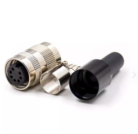 IP68 AISG DB9 Connector , 8 Pin Round Connector PCB Panel Mount Solder Type