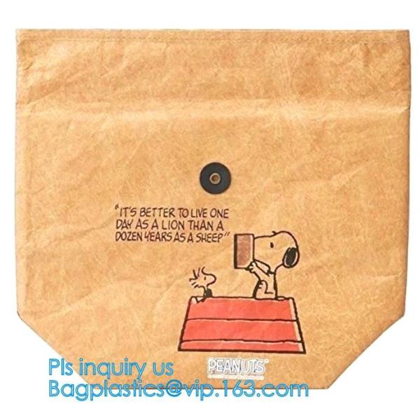 Eco-friendly Tear-resistant Dupont Paper Handbag Durable Tyvek Shopping Waterproof Tote Bag with Zipper bagease package