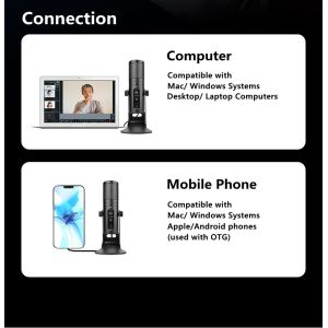 Dynamic USB Streaming Podcast PC Microphone RGB Gaming Microphone OEM ODM