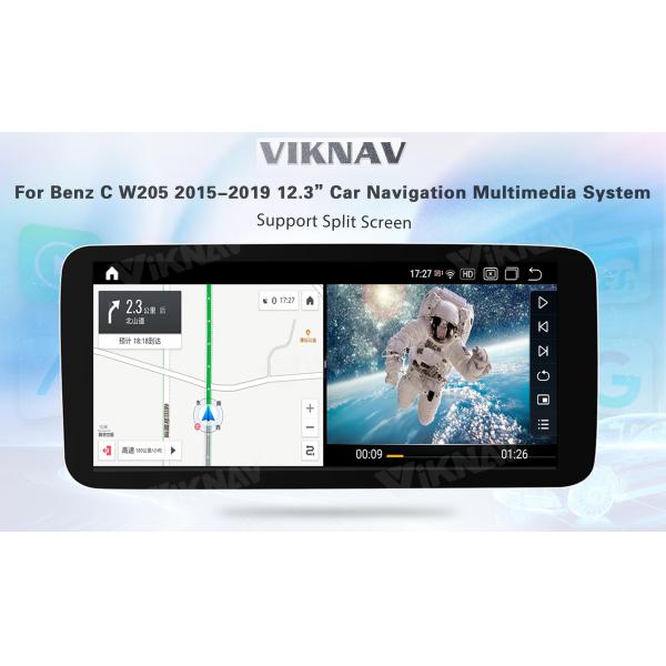 Viknav 12.3 Inch Android Car For Mercedes Benz C W205 GLC X253 V W447 X 2015-2019 With Screen Player GPS 2Din (NTG5.0)