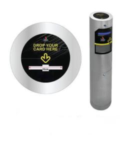 Buy cheap Reusable access card system 100% accuracy dropbox visitor card collector for exit and entry product