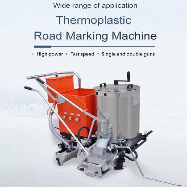 Thermoplastic Road Paint Machine Hand Push Road Marking Machine With Adjustable Dispenser