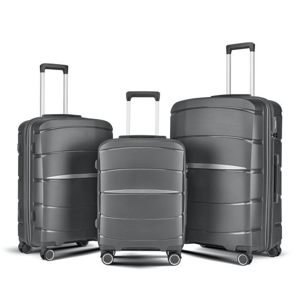 Outdoor Activities 8-Wheel Spinner Trolley Cases Large Capacity Durable Versatile PP Travel Luggage Sets Eco-Friendly Light Weight Suitcase TSA