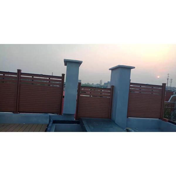 Outdoor Railing 150MM WPC Fence Panels UV Proof Composite Gate Panels