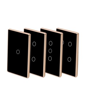 Buy cheap Black 600W Tuya Smart Switch Tempered Glass Light Switch 86x86 product