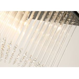 Luxurious Led Downlight Ceiling Light Rectangular Modern Crystal Chandelier