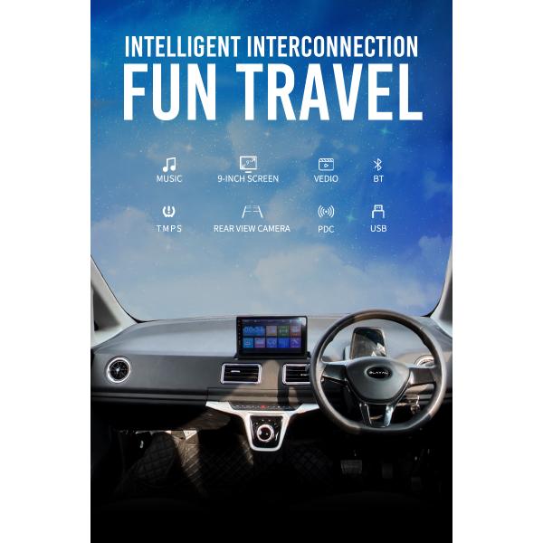 300km Long Range High Speed Blaval Mini EV Auto Electric Mini Car with Touch Screen and Maximum Torque Nm of 100-200Nm