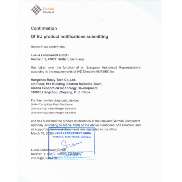 CE Approval Combo Whole Blood IgG IgM Rapid Test Kit