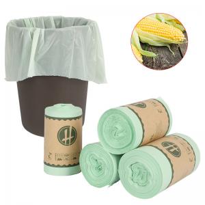 China Compostable PLA Cornstarch PBAT Recyclable Garbage Bags Green Color on sale
