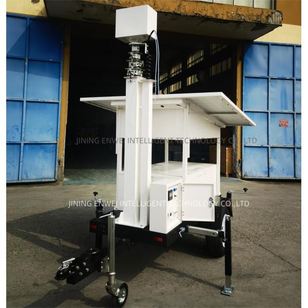 Solar Mobile Surveillance Trailer Security Camera Trailer For Public Facilities