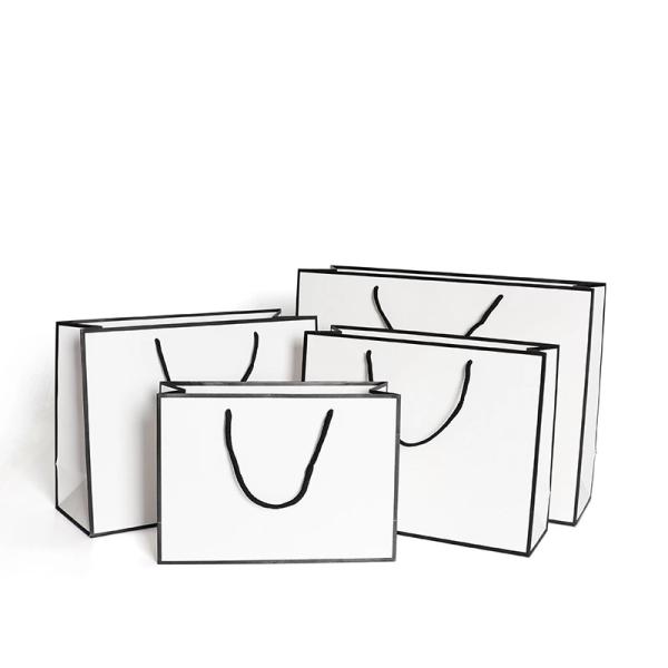 Disposable Custom Logo Matt Varnish Printable Paper Bags With Handle