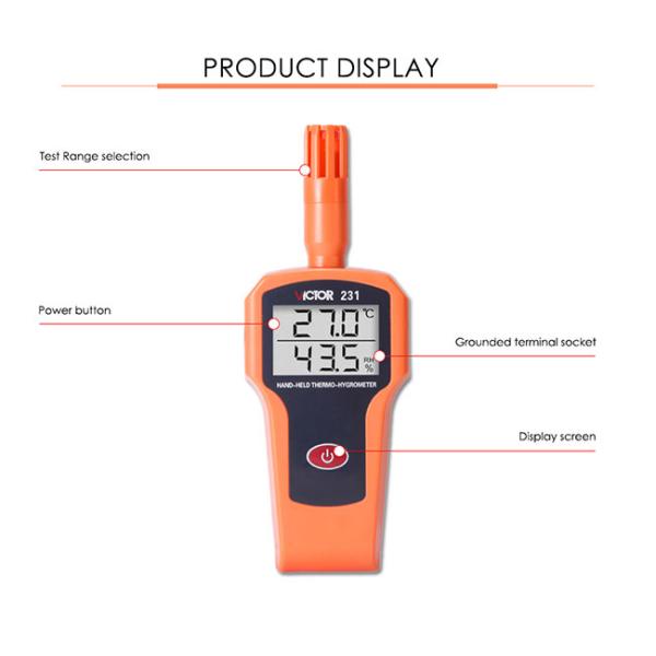 VICTOR 231 Multifunction Environment Meters Digital Thermo Hygrometer