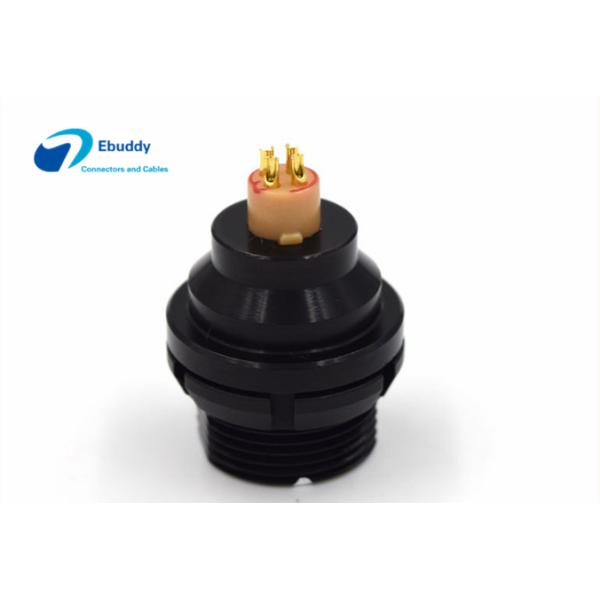Black color Lemo EGG rear panle mounted female socket EGG 1K 4pin receptacle EEG.1K.304.CLL