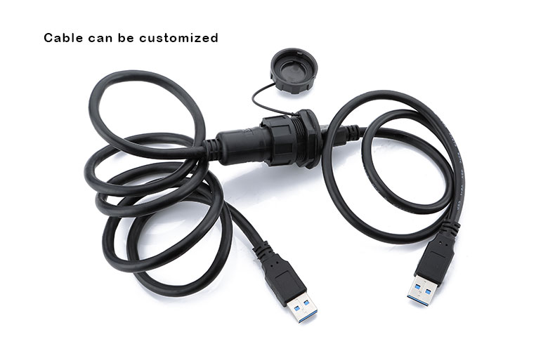 CNLINKO Usb Male-male Circular Waterproof Usb Connector Ip68 Data Xlr Connector Panel Mount 4 Pin Female Micro Usb Female Socket