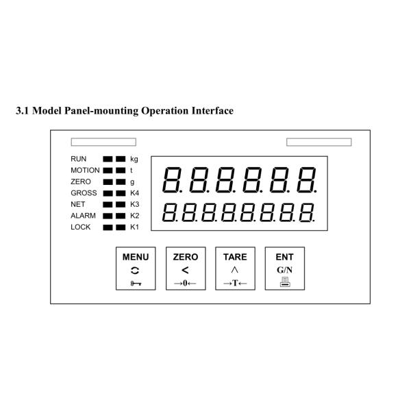 IP50 Waterproof LED Electronic Weighing Indicator RS485 Communication Port