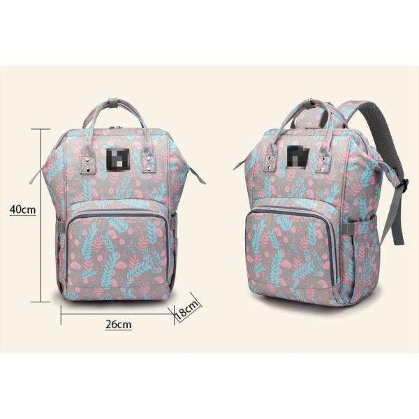 FashionTravel Backpack Baby Large Capacity Mommy Diaper Bag Designer Nursing Bag floral insulated mummy Bag With Stroller Strap