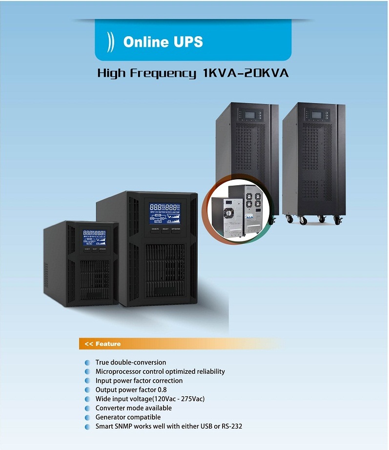 UPS True Online Double Conversion , 3 Kva Online UPS With Microprocessor Control