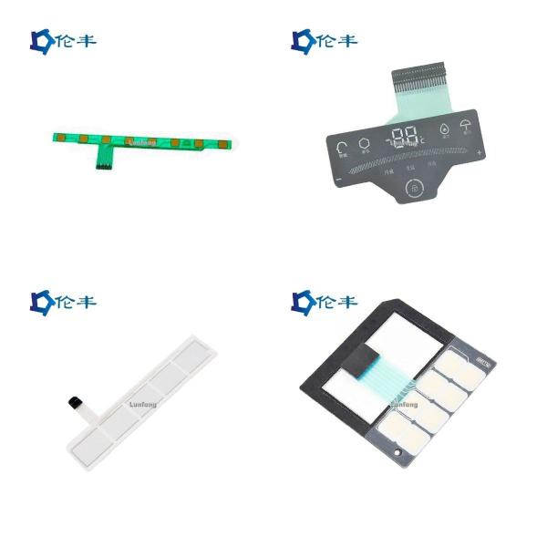 Capacitive Flexible Membrane Keypad Overlay 3M9080 Metal Dome Keyboard