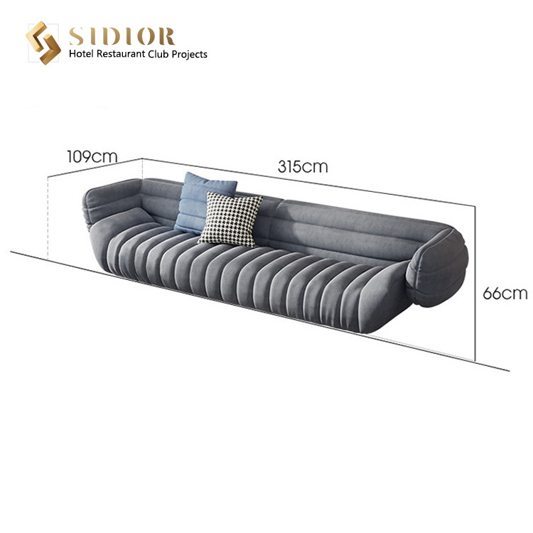 PU Leather Sofa, Hotel Sofa, Lobby Sofa, Villa Sofa, Restaurant Sofa, High Density Foam, Solid Wood Base