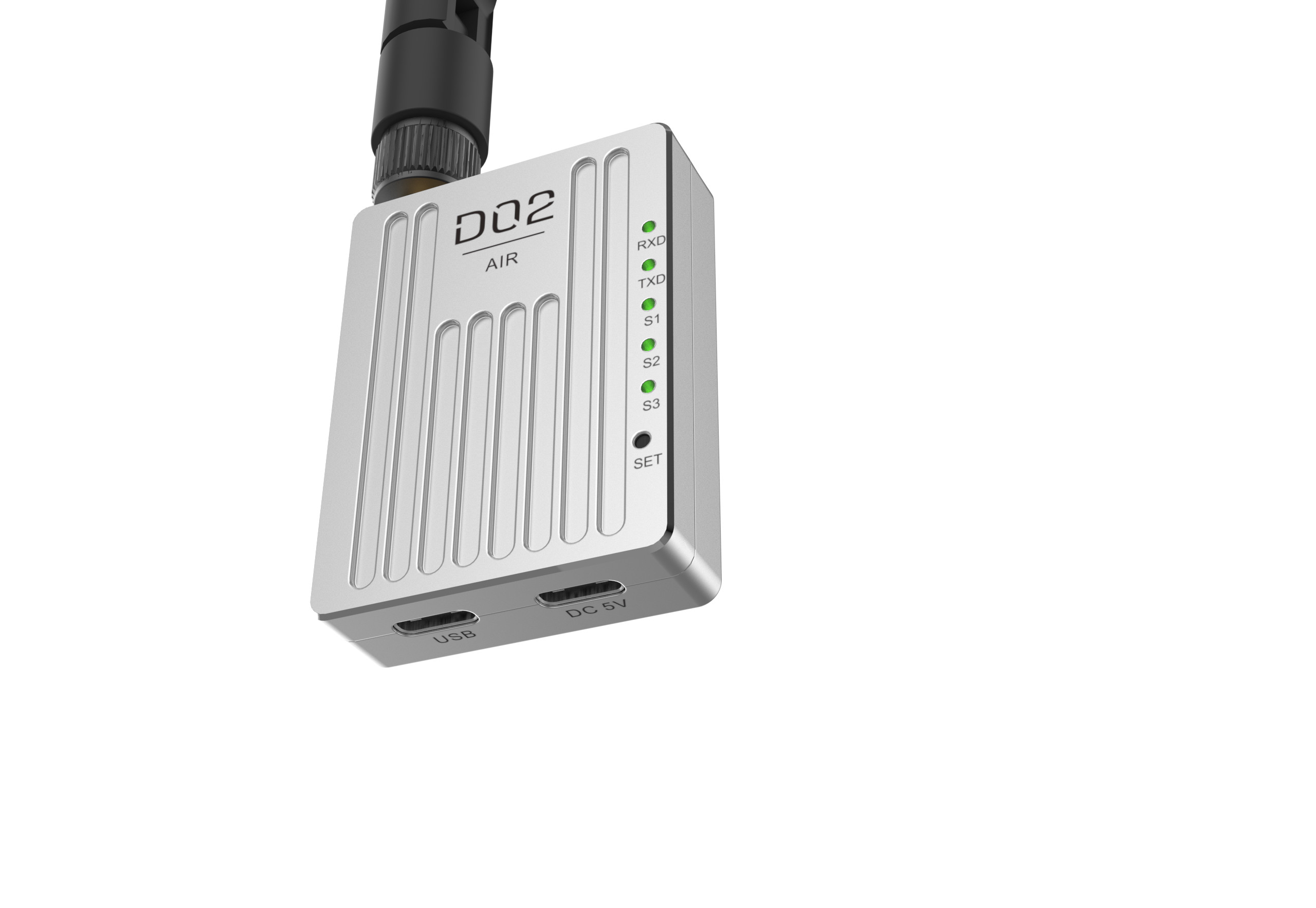 D02 data link has three frequency bands and supports point-to-multi, relay and point-to-multi modes with 30-60km range.