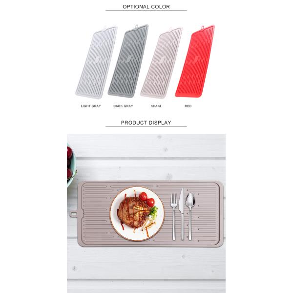 Customized Food Safe Square Silicone Dish Drying Mat