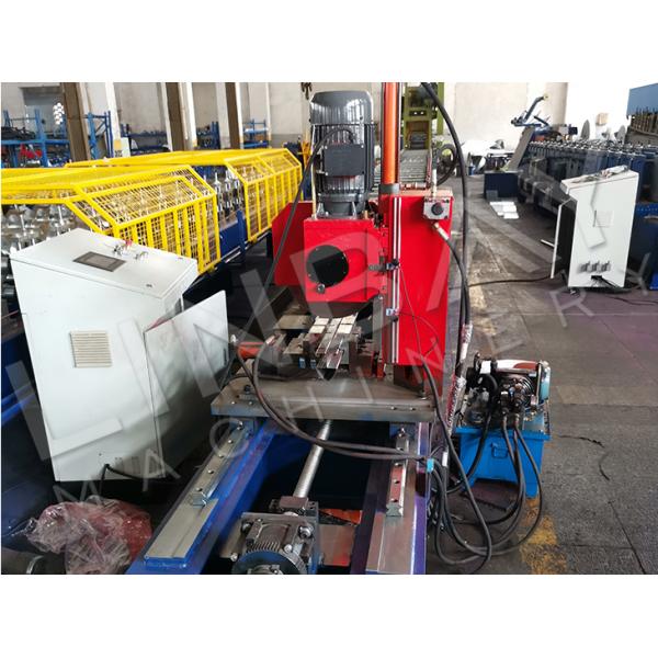 Automatic Perforated Peach Post Roll Forming Machine 11kw 380V With Flying Saw Cut