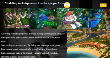 Customized Acrylic Architecture Model With Warm LED Light Rendering Color