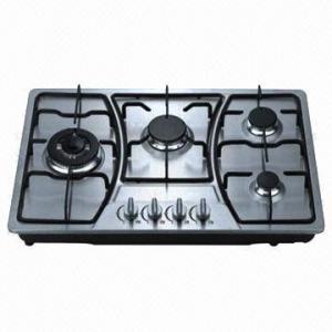 Buy cheap Gas Hob with 4 Heads and Iron Burner Caps, Measures 760 x 500mm product
