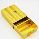 Holographic Effect Match Paper Drawer Box PMS ODM Luxury Rigid