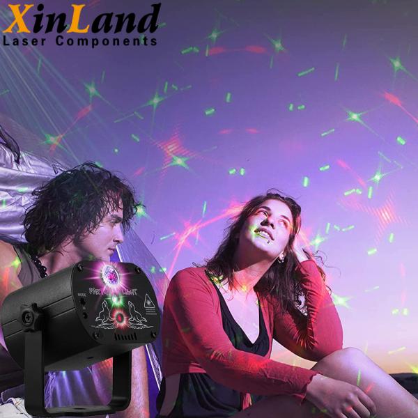 DJ Disco Sound Activated Laser Light RGB LED Projector With Remote Control