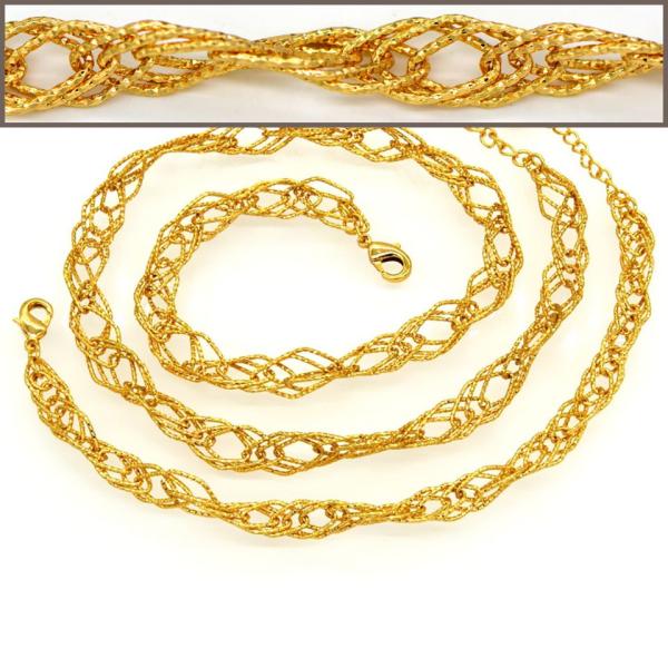 New Trendy Big Size Chunky Link Chain Women/ Men Necklaces & bangle jewelry set 18K Real G