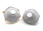 Buy cheap Valve Disposable Pollution Mask , Disposable Carbon Mask Gray Color product