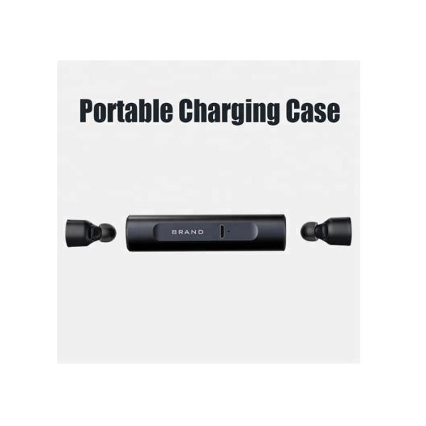 Black Wireless Noise Cancelling Earphones , Noise Reduction Bluetooth Earbuds