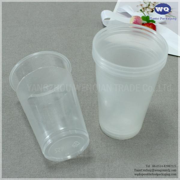 Disposable 16oz PP Plastic Clear Cups,Wholesale Transparent Blister Cup-Decorative Disposable Coffee Cups
