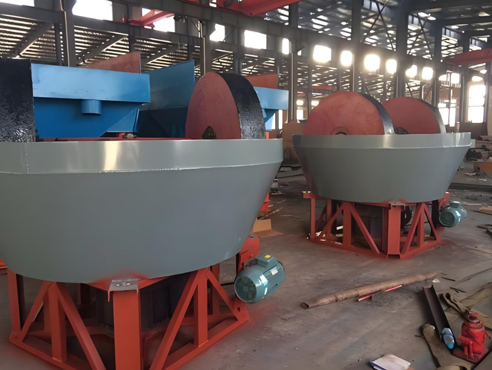 Wet Iron Ore Double Wheel Gold Grinding Machine Barite Quartz Grinding Machine