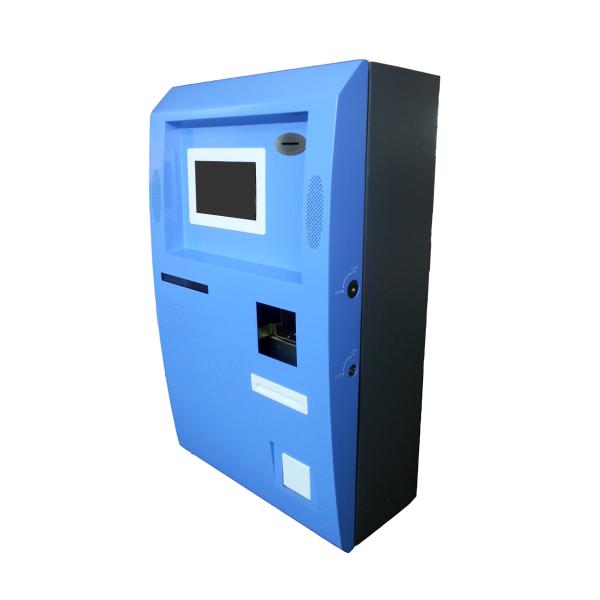 LED Display Wall Mounted Kiosk Coin acceptor with thermal printer