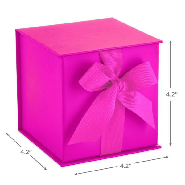 Custom Printed Handmade Luxury Pink Small Gift Box With Shredded Paper Filler
