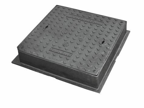 Quality Waterproof Square Double Sealed Manhole Cover And Frame Cast Ductile Iron for sale