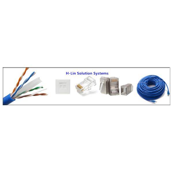 Network Optical Ethernet Cable , Cat6A UTP Cable Pure Copper 0.57mm Conductor
