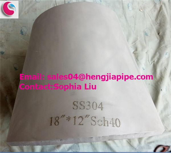 welded SS304 concentric reducer 18'' ×12'' SCH40