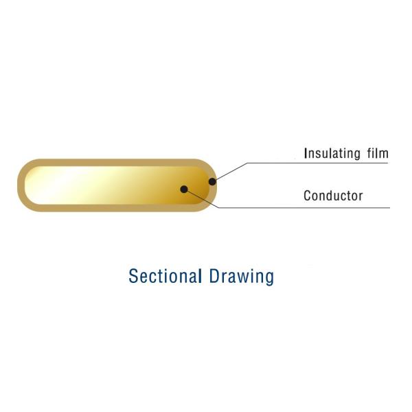 0.04-1.8mm Super Thin flat / Square Enameled Copper Wire Rectangular Copper Wire For High Frequency Transformers