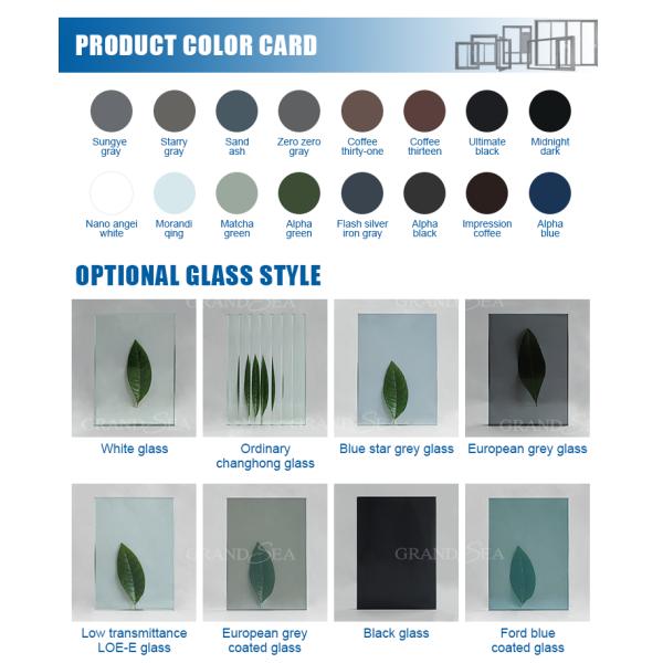 Grandsea Waterproof Hurricane Proof Aluminium Alloy Patio Glass Bi Folding Door American Bifolding Aluminum Folding Door