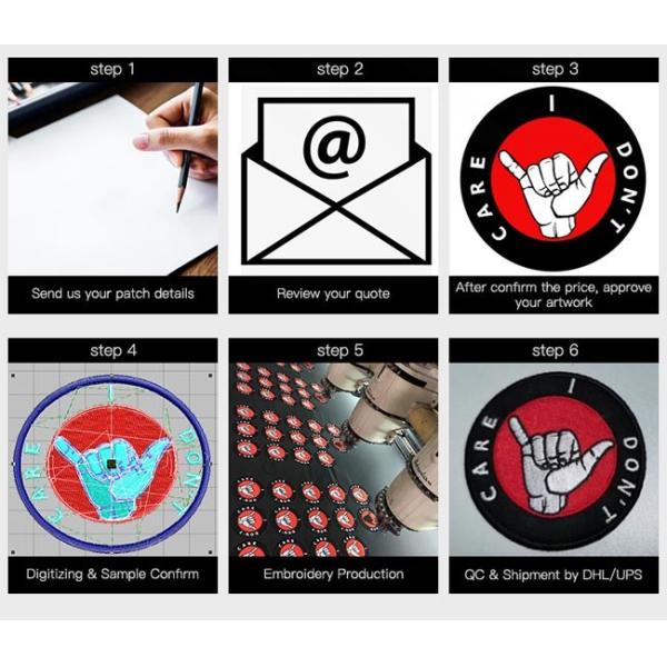 Heat Cut Border 6.5x8.7cm Wolf Velcro Patch Machine Washable