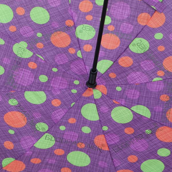 Auto Open Reverse Inverted Umbrella With Torchlight LED Handle 190T Pongee Fabric