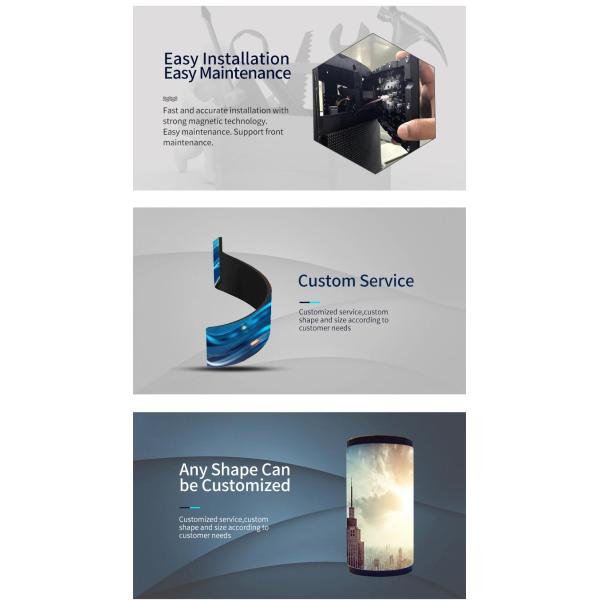 P2.5 P3 P4 P5 Flexible LED Display Screen With Large Viewing Angle Excellent Visual Effects