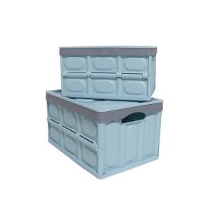 China Ultralight OEM Collapsible Plastic Box , Detachable Folding Crate With Lid on sale