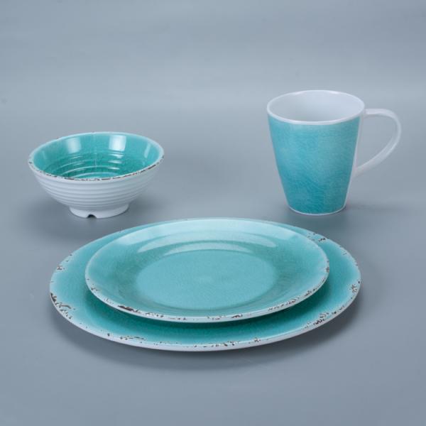 High Temperature Resistant Blue 350cc Melamine Cups Mugs