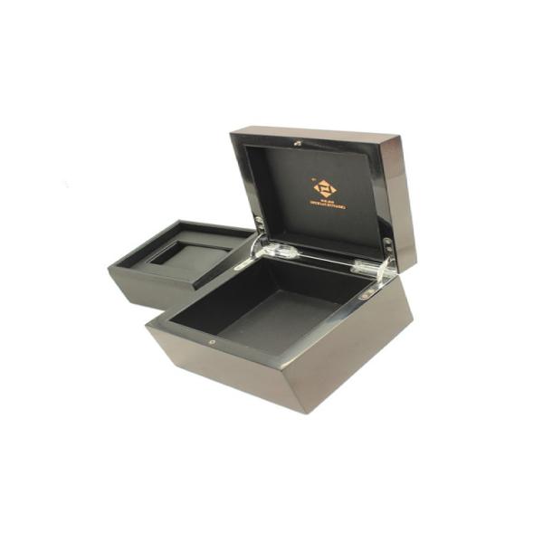 Wooden Leather Watch Storage Box , Electrical Watch Box FSC Certification