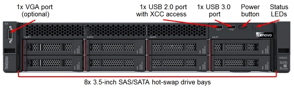 2 Socket 2U Lenovo GPU Server ThinkSystem SR650 For Cloud Computing